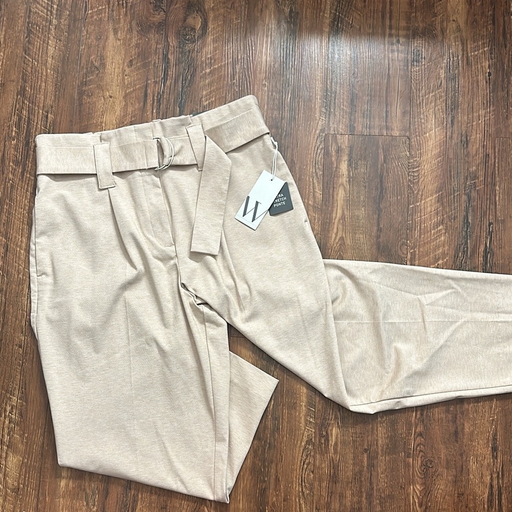 Worthington Ulta Stretch Ponte Capri Pant with Double Ring Belt - Petite XL